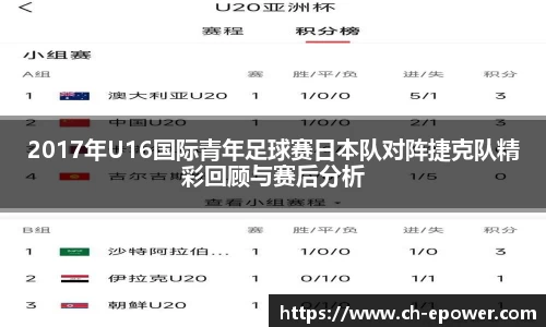 2017年U16国际青年足球赛日本队对阵捷克队精彩回顾与赛后分析
